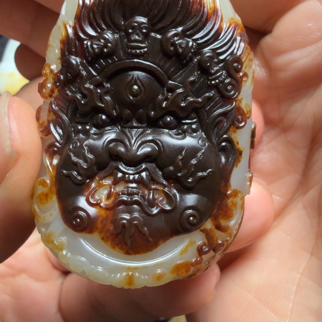 佛***缘和田玉未镶嵌挂件