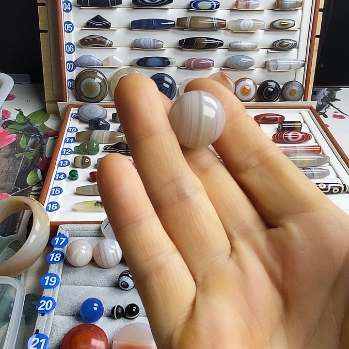 心***静玛瑙/玉髓未镶嵌颈饰