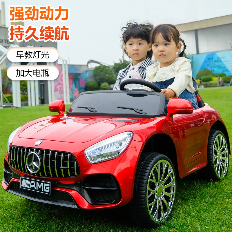 双人座儿童电动车新款充电遥控汽车可坐人玩具车小孩四驱宝宝童车