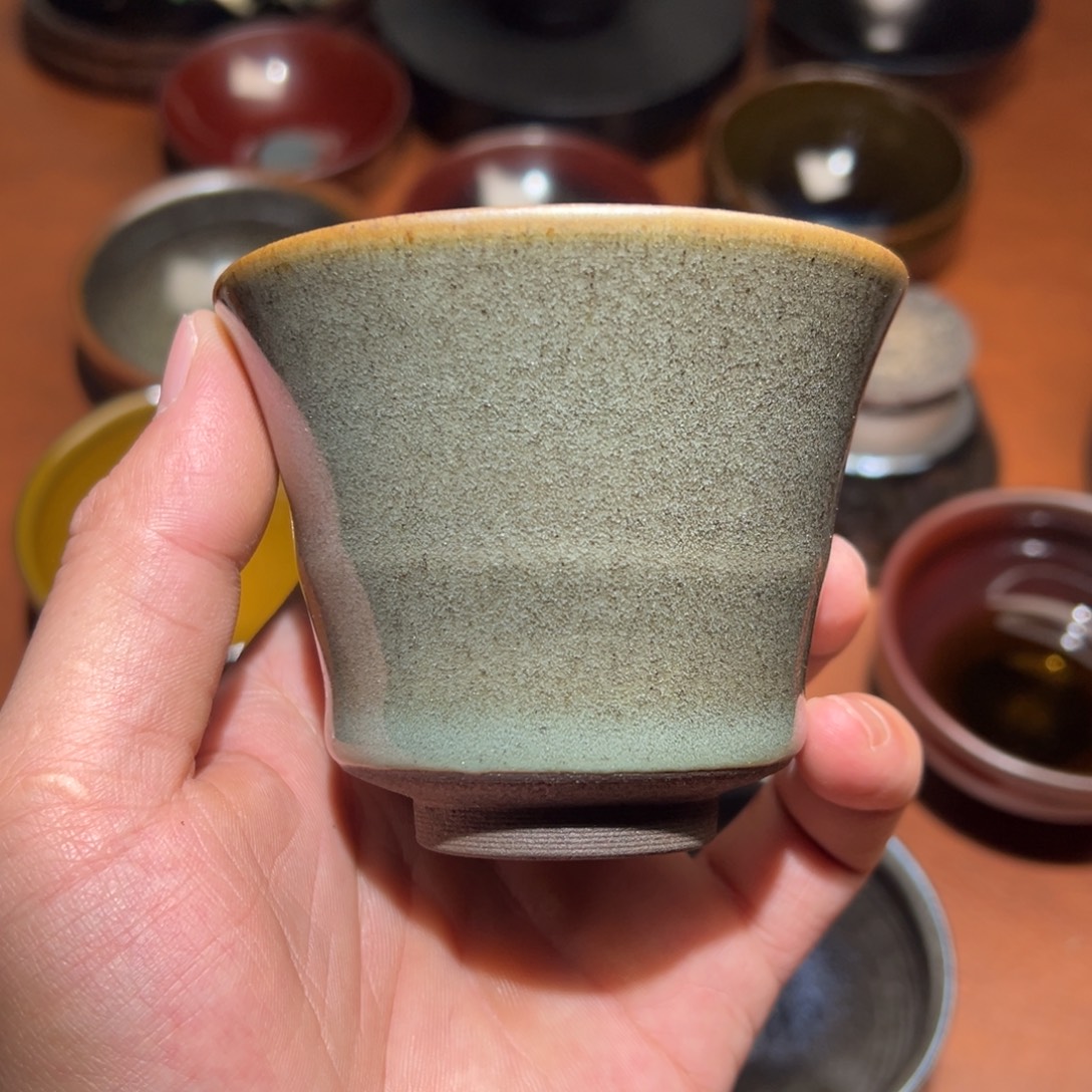 茶盏黄俊杰柴烧主人杯建窑建盏茶盏