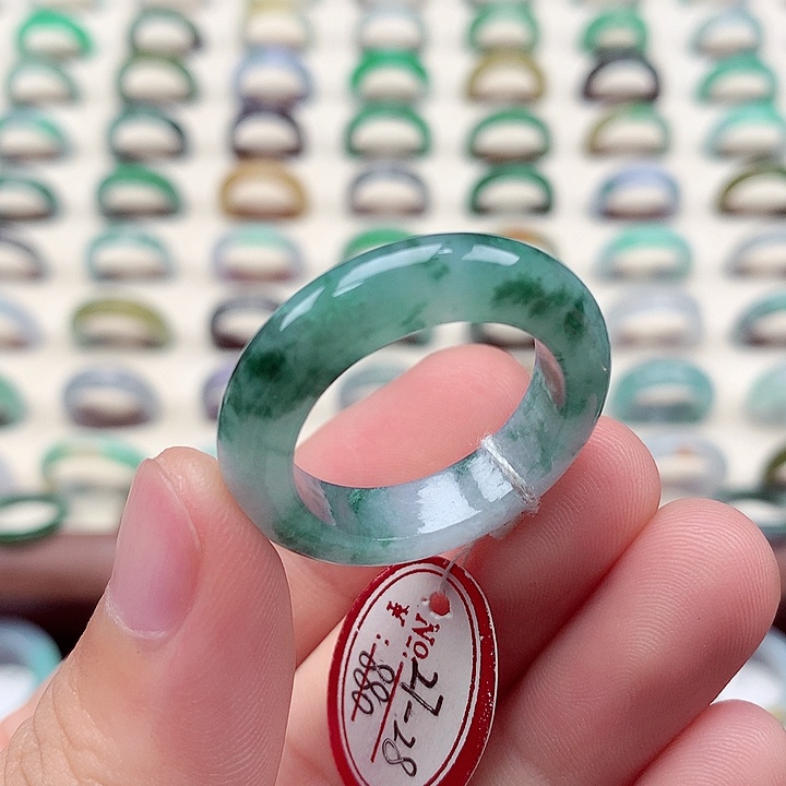 翡翠戒指未镶嵌27-28号