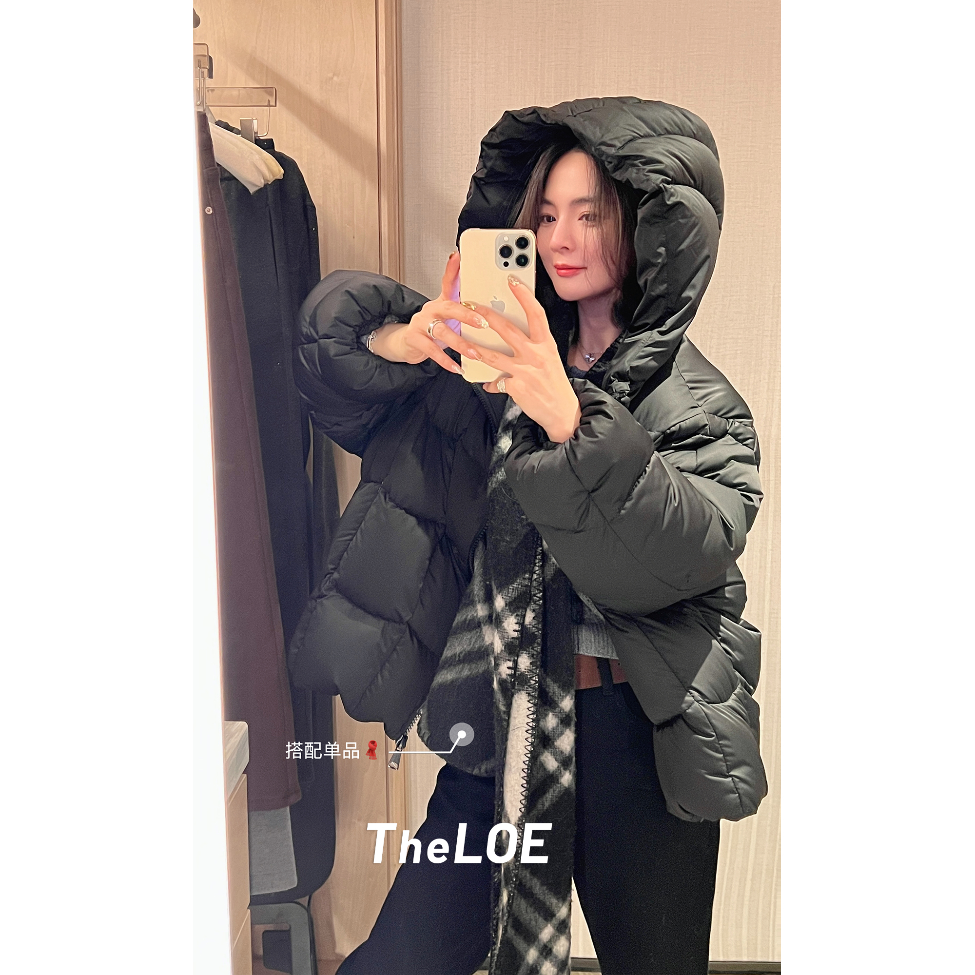 TheLOE/重磅90鹅绒云朵泡芙连帽羽绒外套#LE-HWY0147