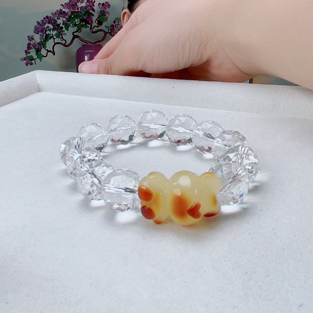 水晶手链未镶嵌水晶14.5