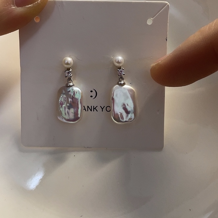 耳饰淡水珍珠银S925镶嵌