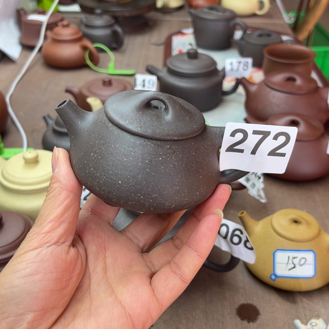 紫砂茶壶天青微瑕疵130cc