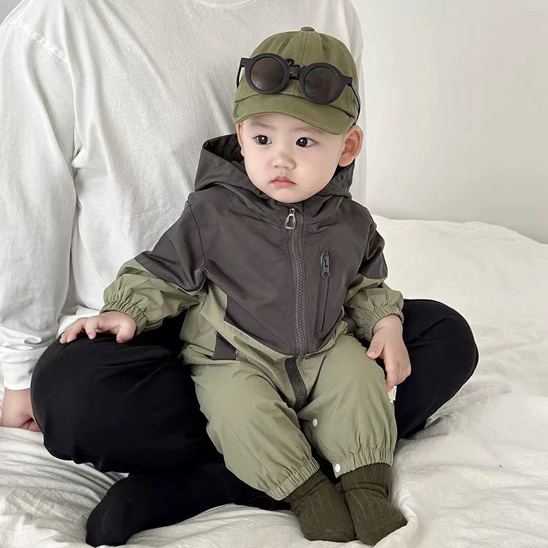 2025新起点服饰婴儿春秋衣服男宝宝爬服秋装连体衣新生儿满月百天