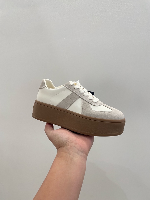 【新款】休闲厚底板鞋德训鞋薄款休闲板鞋ins时尚百搭系带女鞋