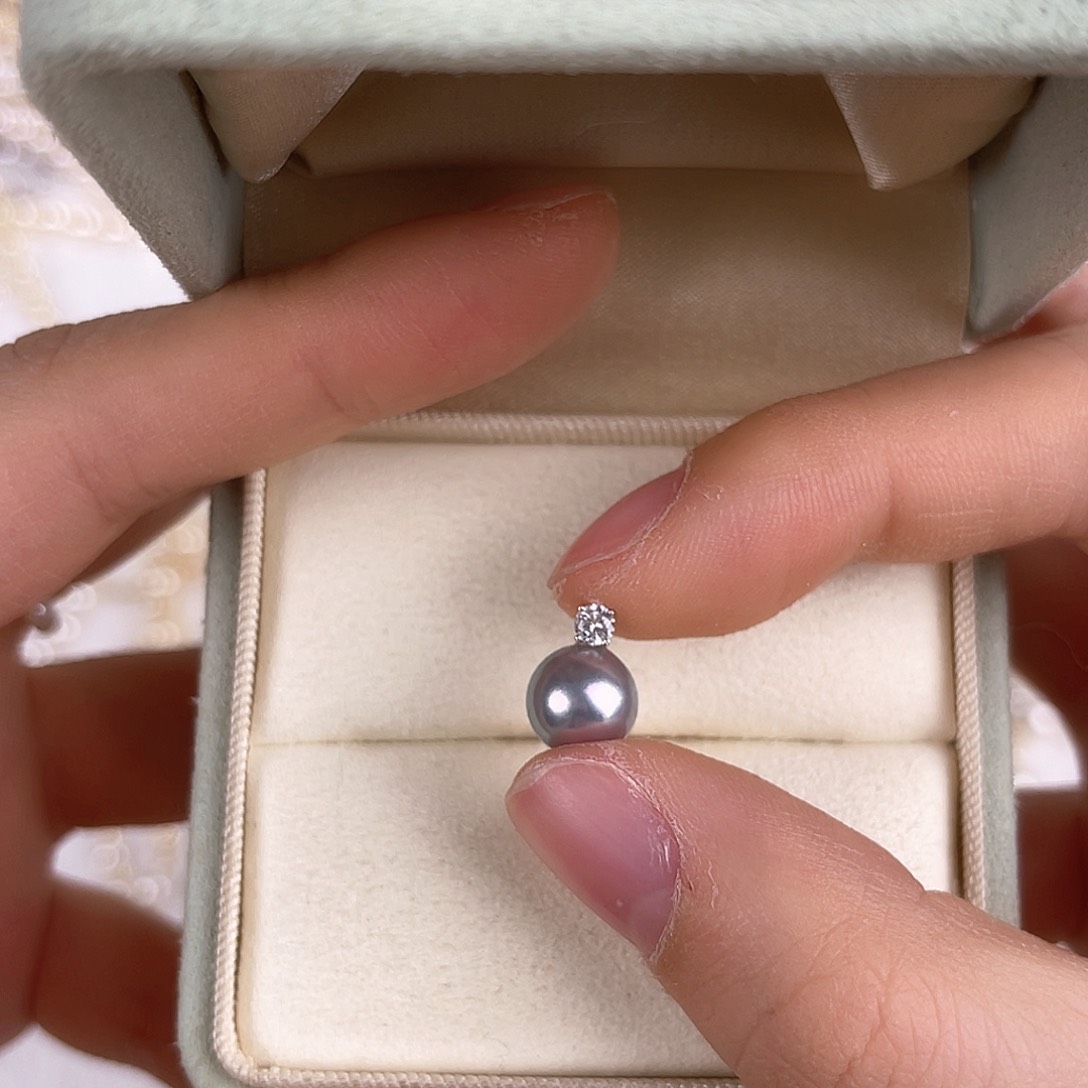 海水珍珠吊坠(赠链)18K金镶嵌