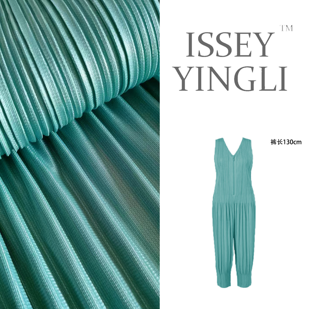 莉褶褶皱pp连体裤高端褶皱连体背带裤夏季时尚宽松连体裤2487