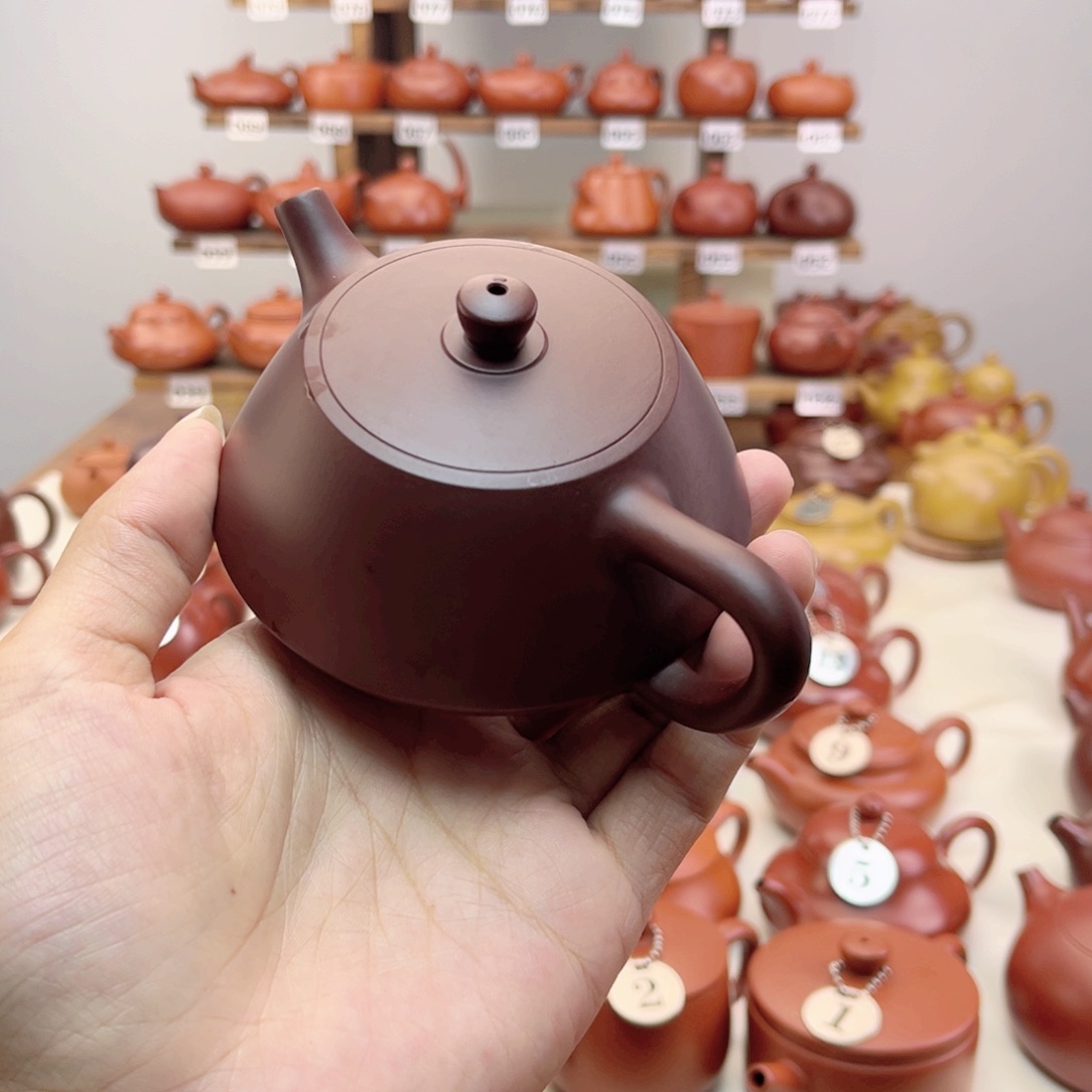 紫砂茶壶紫泥200cc石瓢