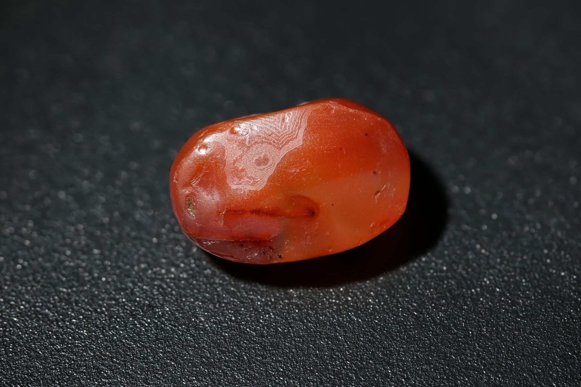 玛瑙板珠 单颗 文玩 对孔16.3m直径25.1m