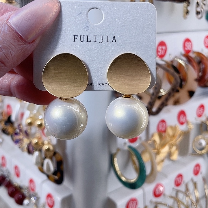仿珍珠铁合金合金饰品耳饰7