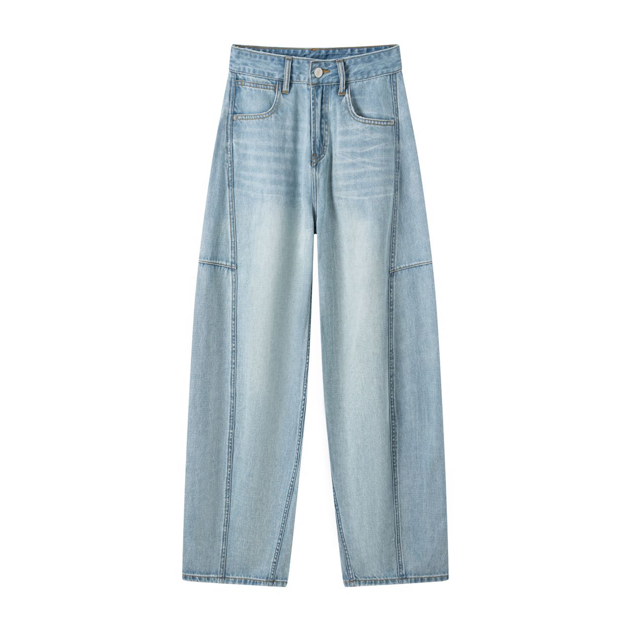 高级定制新款女式浅色休闲垮裤牛仔裤GDNZ070