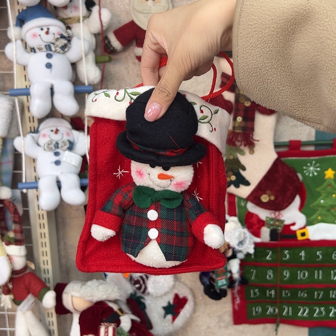 毛绒立体雪人袋子mini 