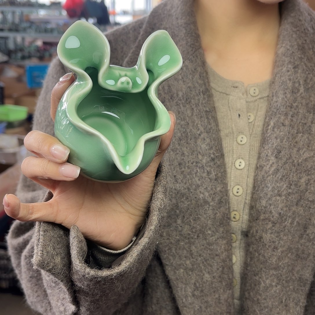 龙泉云间青瓷小米茶器