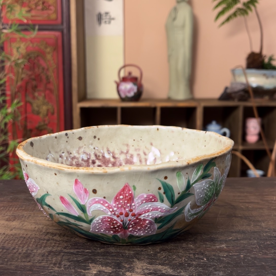 杯柴烧手工手绘陶瓷