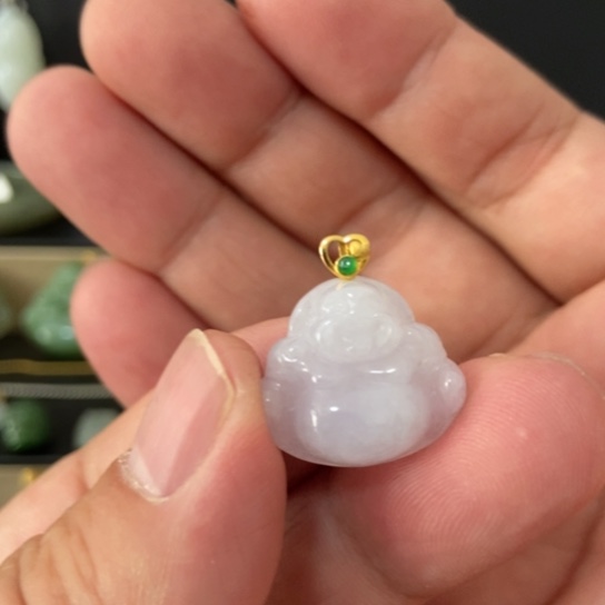 翡翠18K金镶嵌颈饰超值