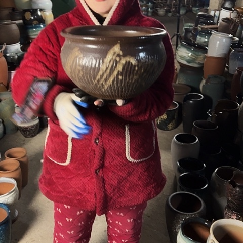 口30高18瑕疵盆子。