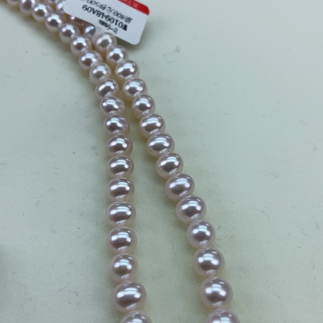 银S925镶嵌淡水珍珠8樱花粉几乎无暇近圆