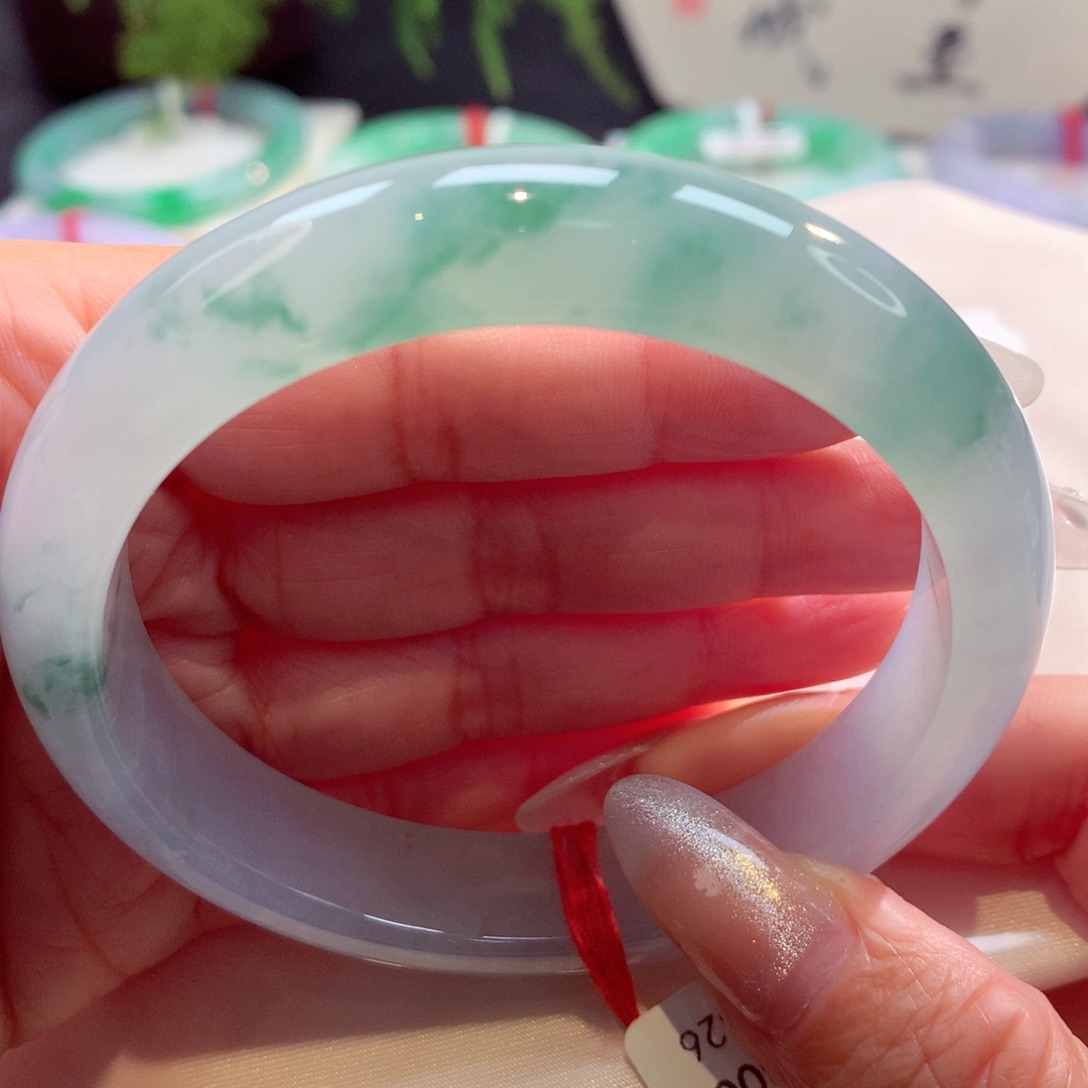 未镶嵌手镯翡翠58圈微瑕漏（11号）