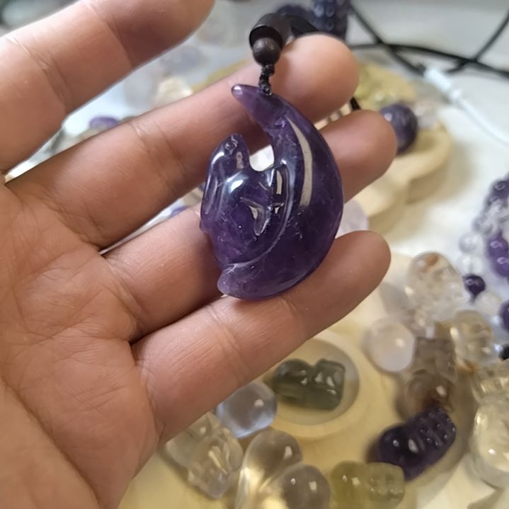 @****颈饰银S925镶嵌紫晶