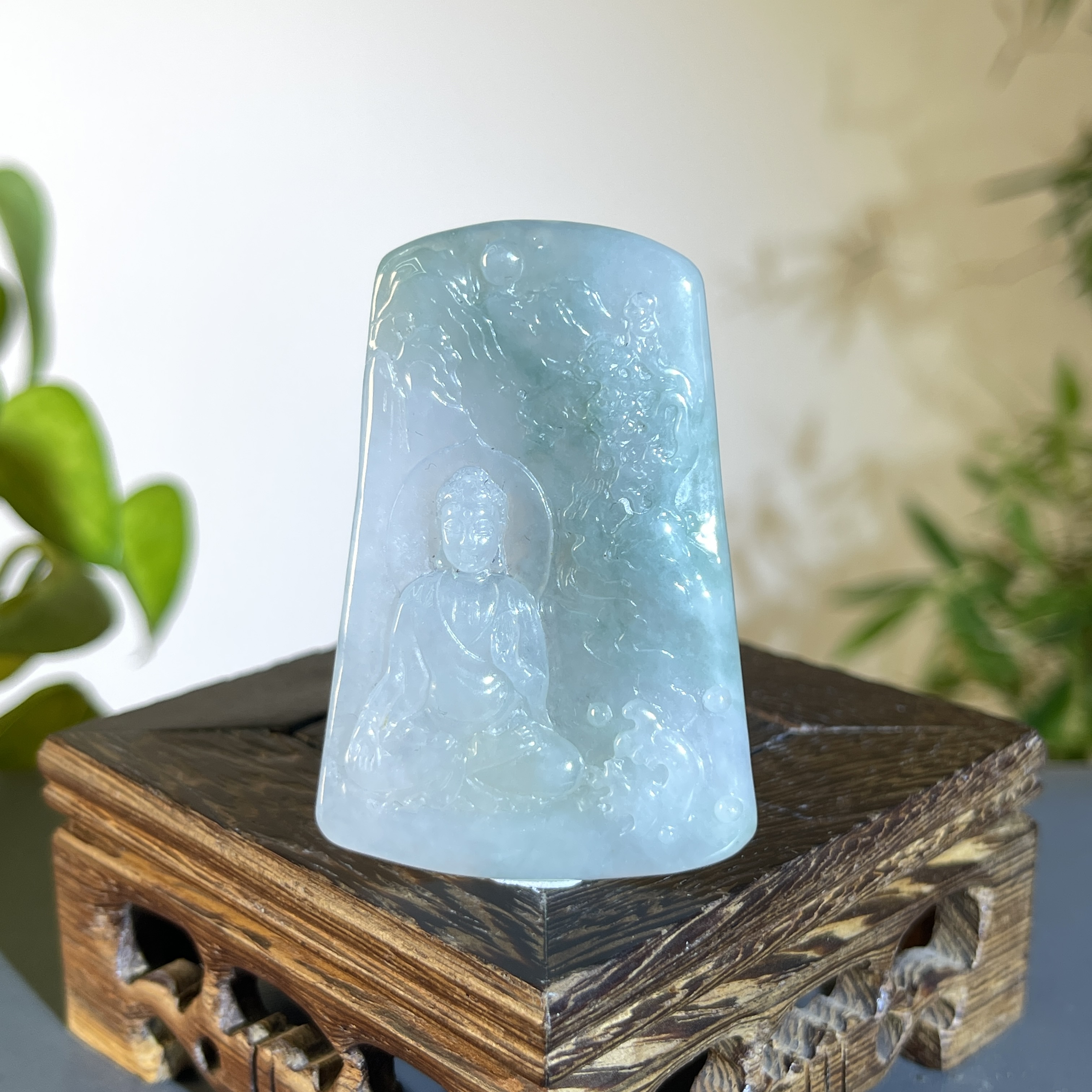 JCB14-86   天然缅甸A货翡翠   阿弥陀佛