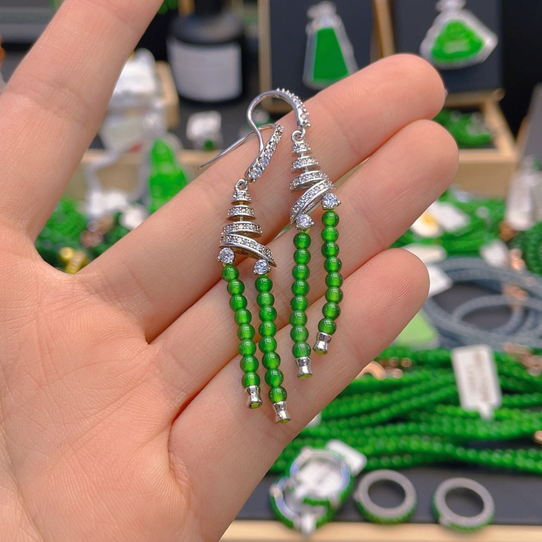 翡翠手链未镶嵌耳钉卡3