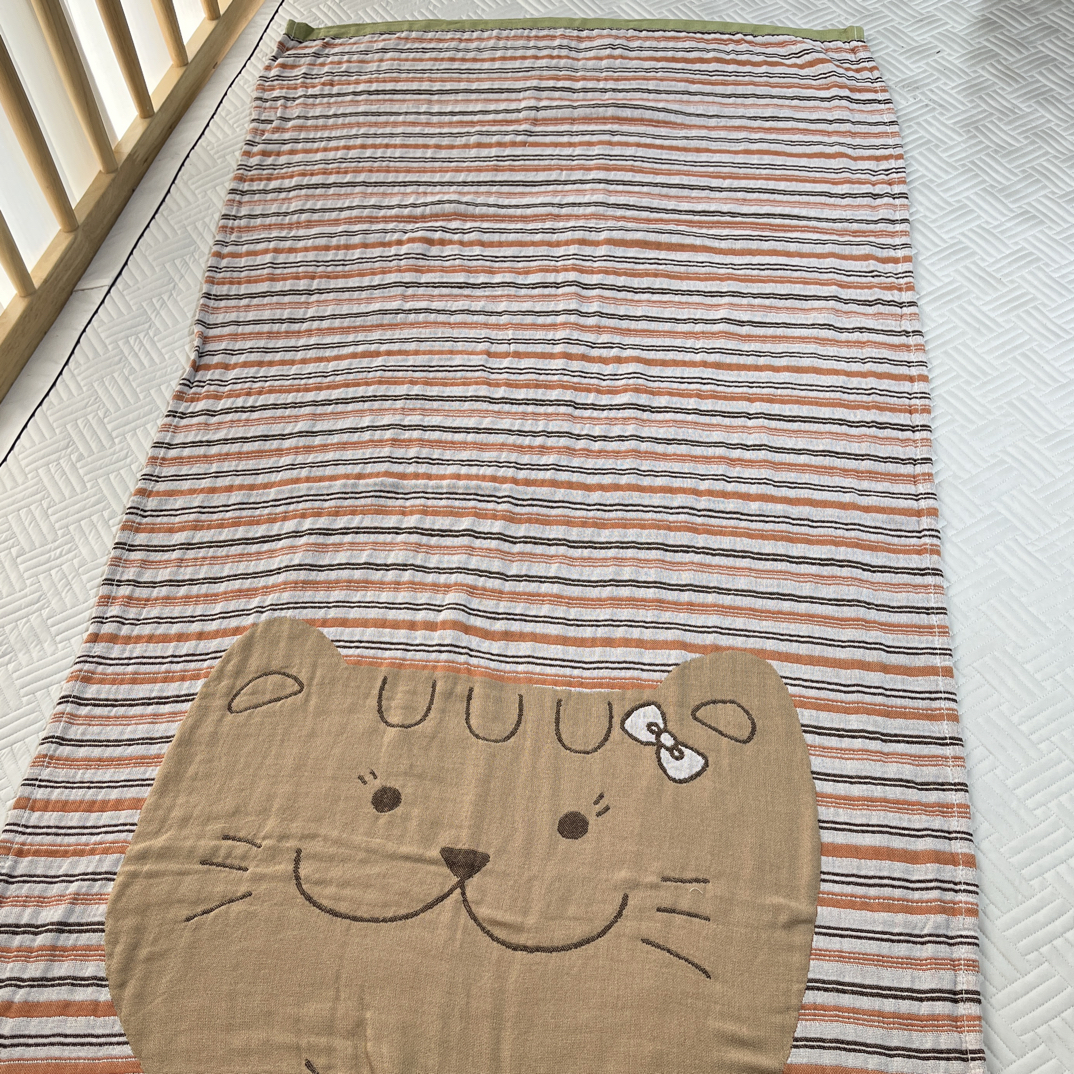 纯棉四层纱布卡通浴巾70*160微瑕～H048