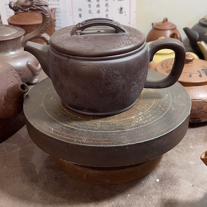 紫砂茶壶处理一把