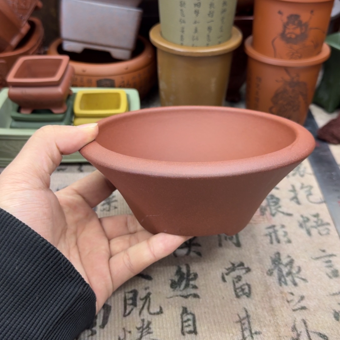 紫砂花盆宜兴紫砂正品13.5x5