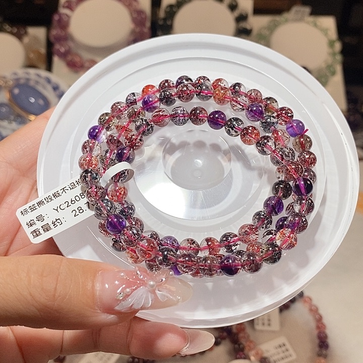 水晶手链未镶嵌c***e超七三圈