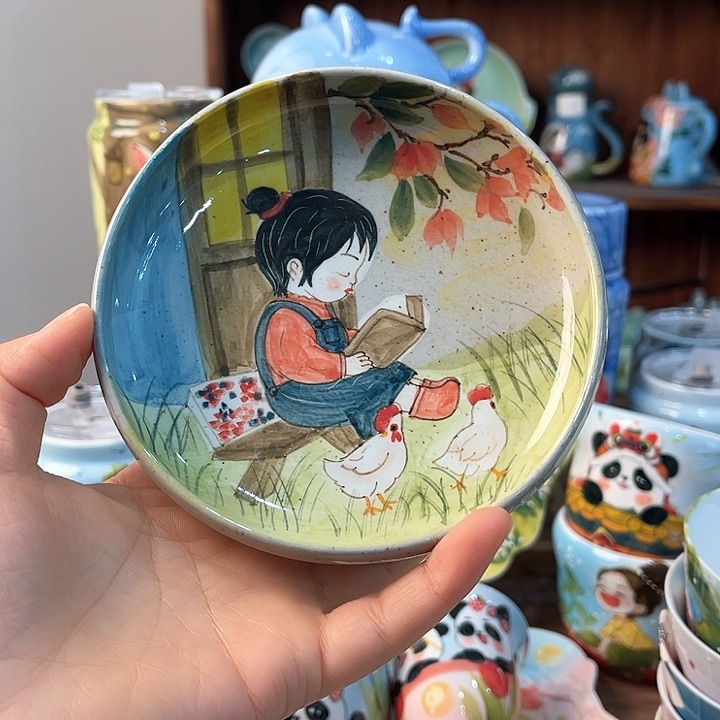 陶景德镇釉下手绘陶瓷 