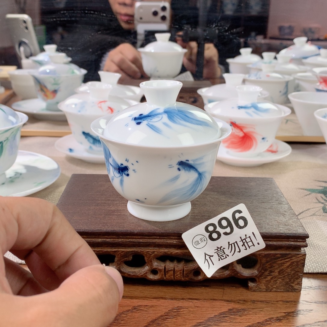 如意盖碗130cc羊脂玉盖碗