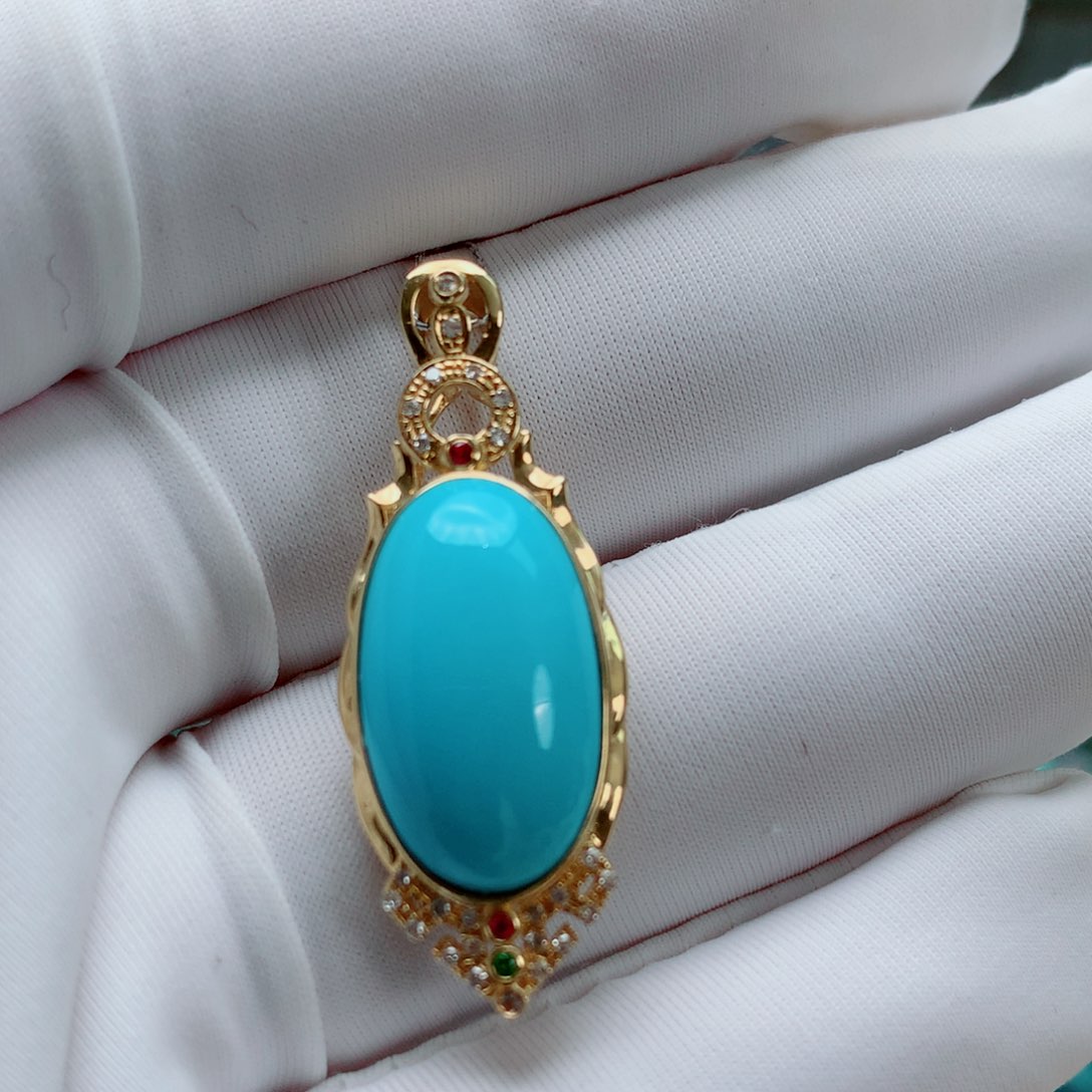 绿松石其他18K金镶嵌