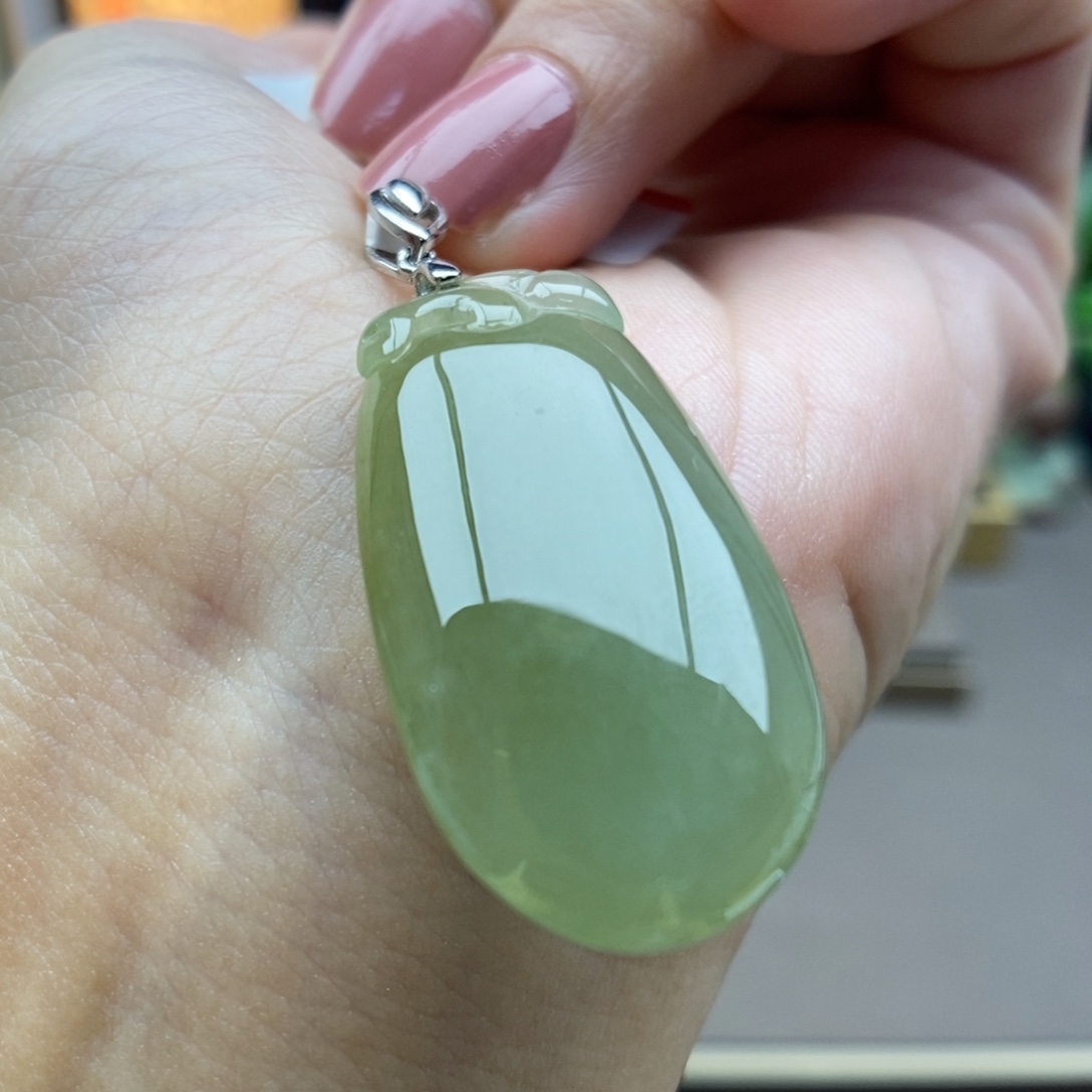 翡翠银S925镶嵌颈饰吊坠69