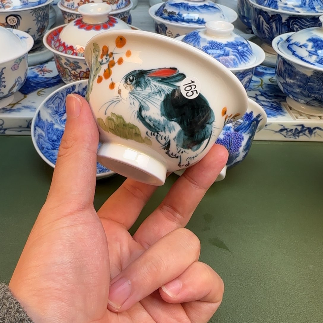 彦祖纯手工手绘茶具165