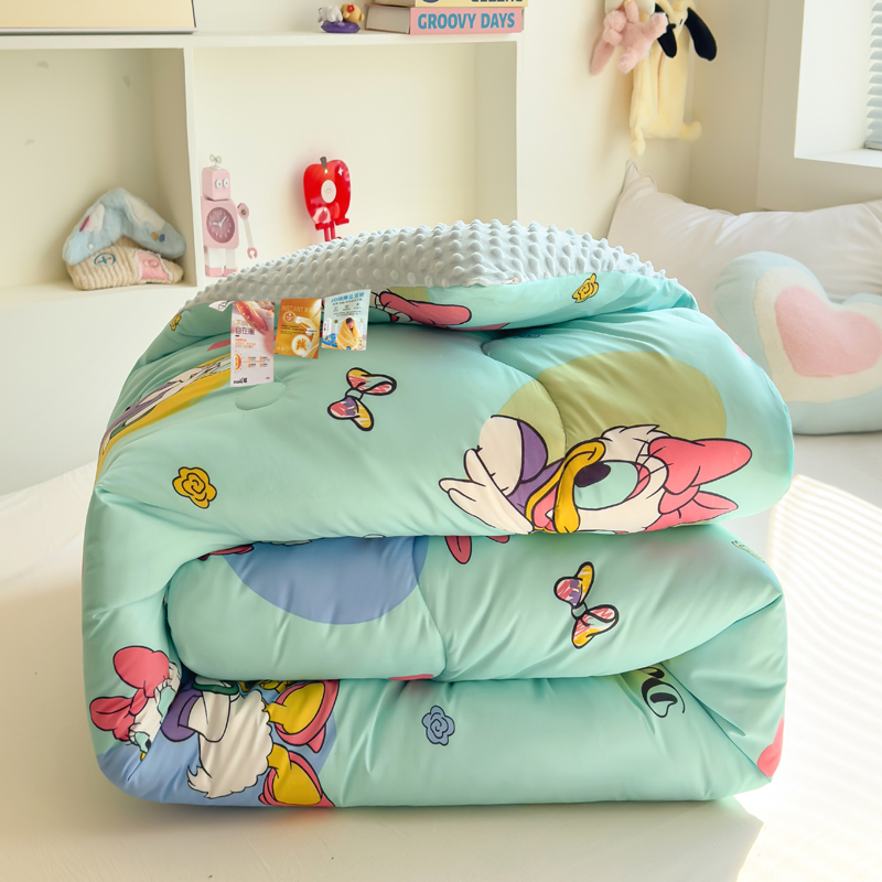 高端保暖豆豆被加厚冬季被子冬款双人2.0x2.3m蓝色鸭鸭