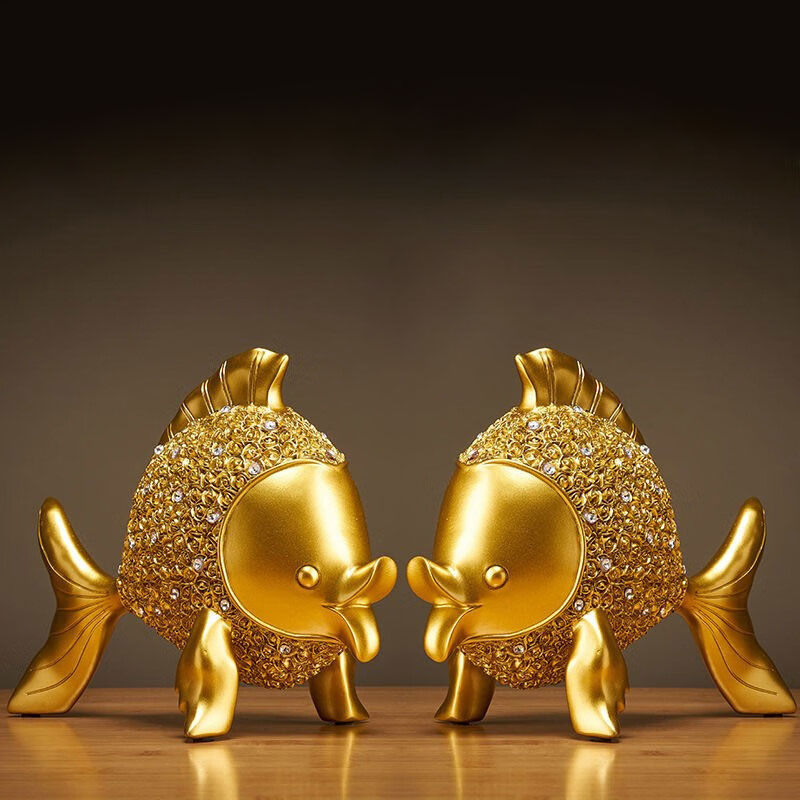 【年年有余】中式富贵鱼摆件家居客厅酒柜电视柜房间摆件