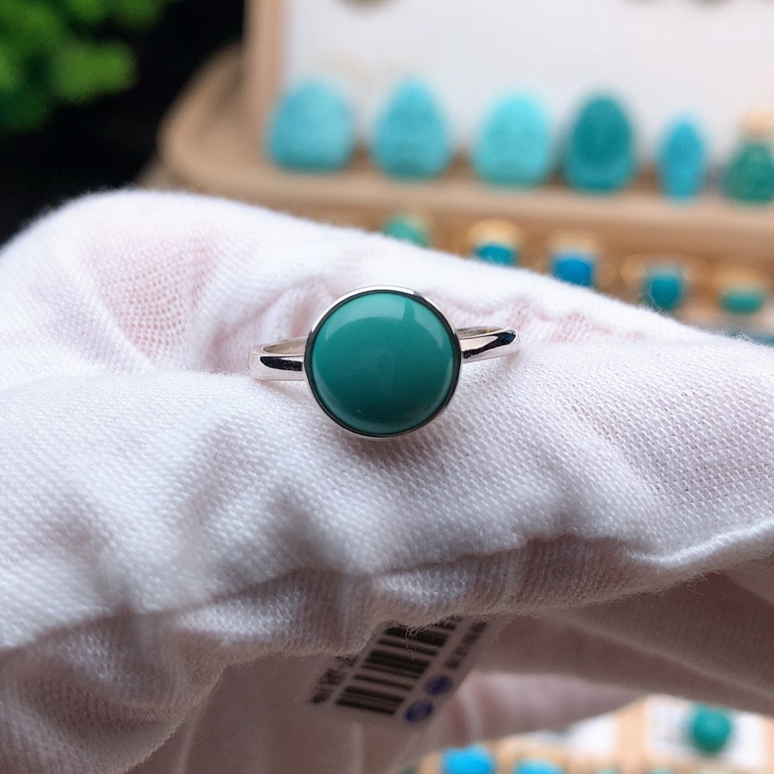 绿松石珠宝奇石银S925镶嵌