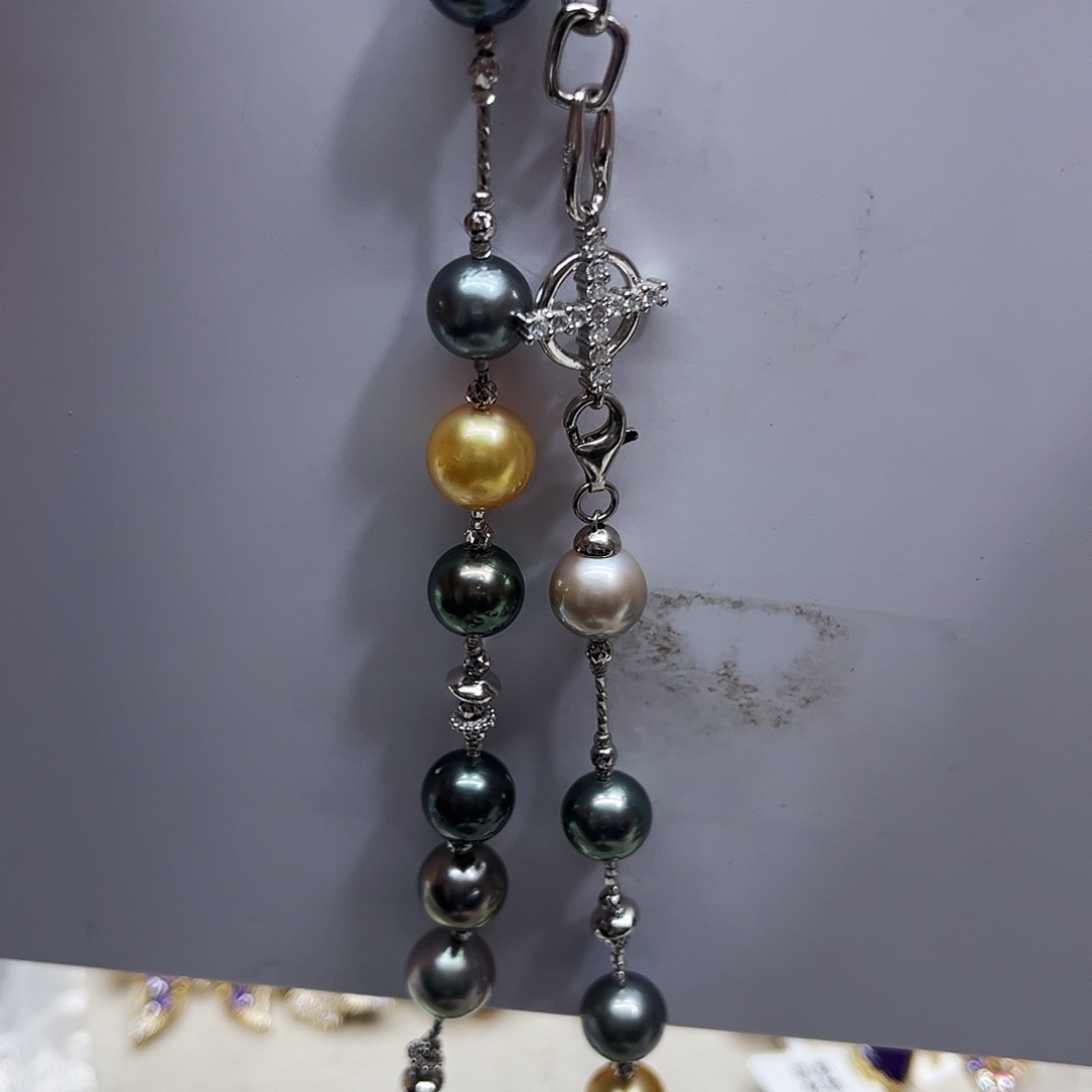 银S925镶嵌颈饰海水珍珠