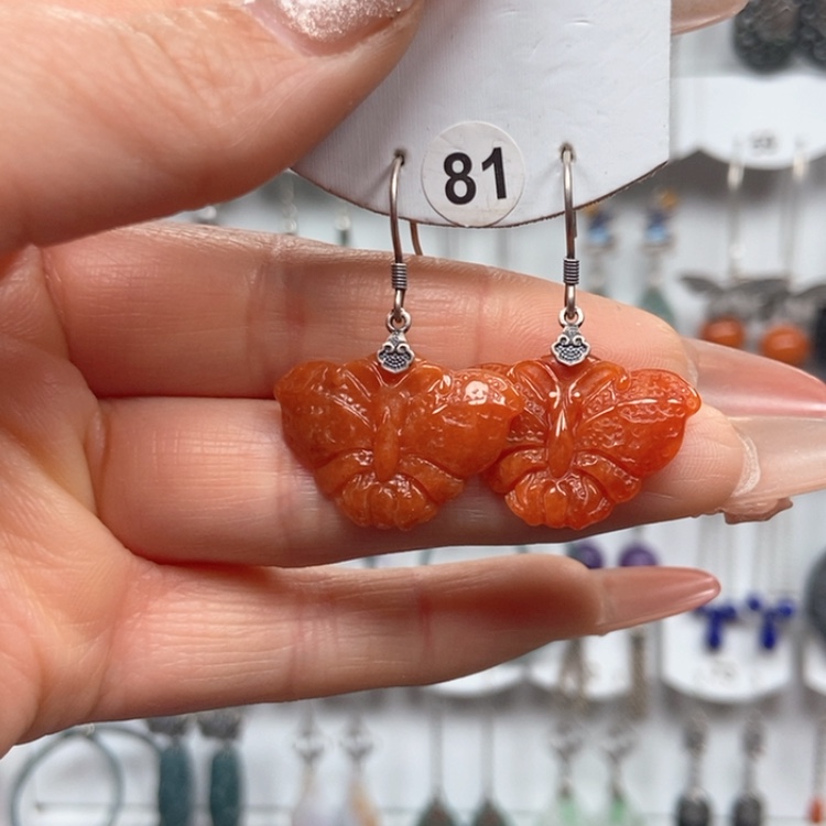 【闪购商品】翡翠耳饰银S925镶嵌优化处理