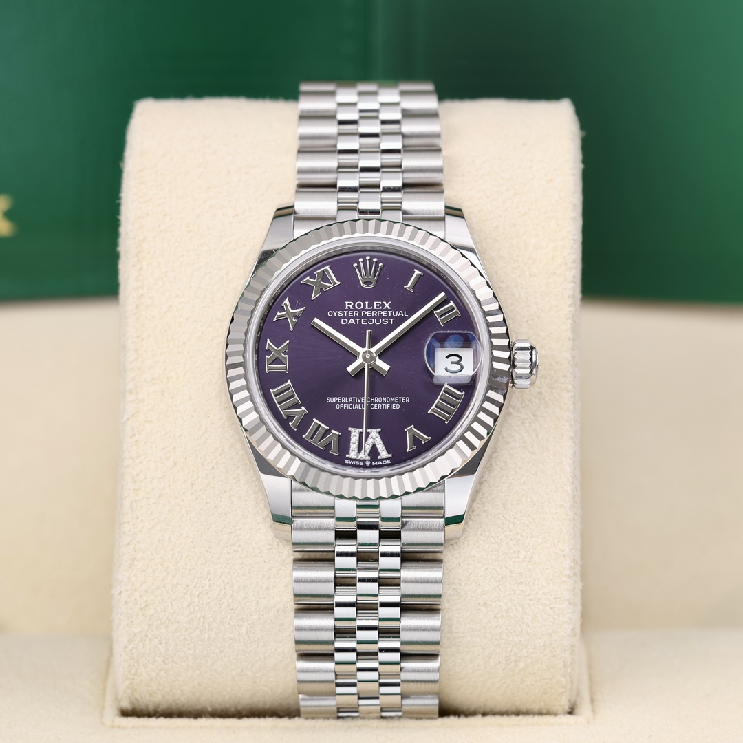 99新 Rolex/劳力士 278274 罗马刻度 狗牙圈 31mm  2025年8月保卡