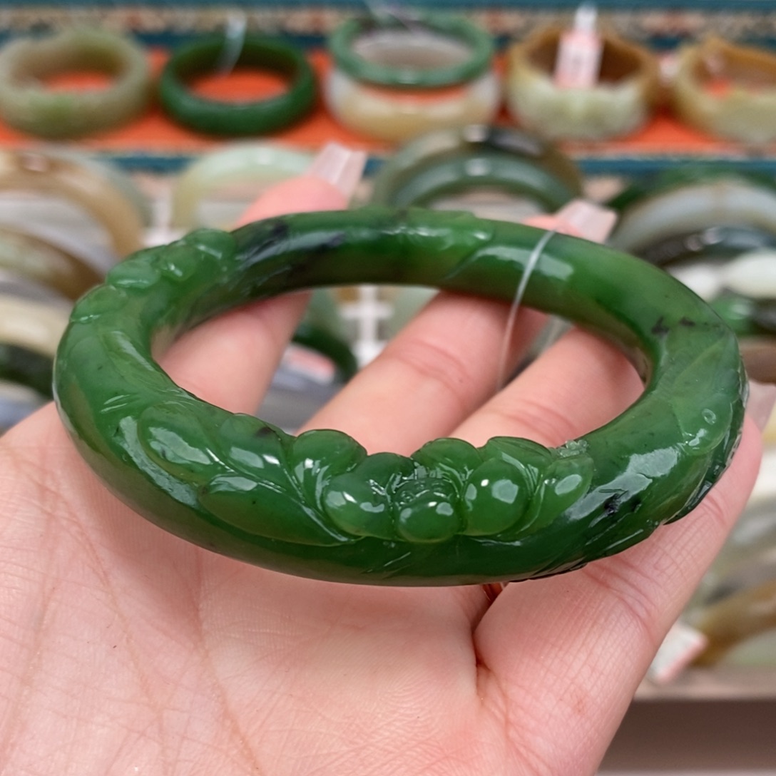 和田玉未镶嵌手镯58.2