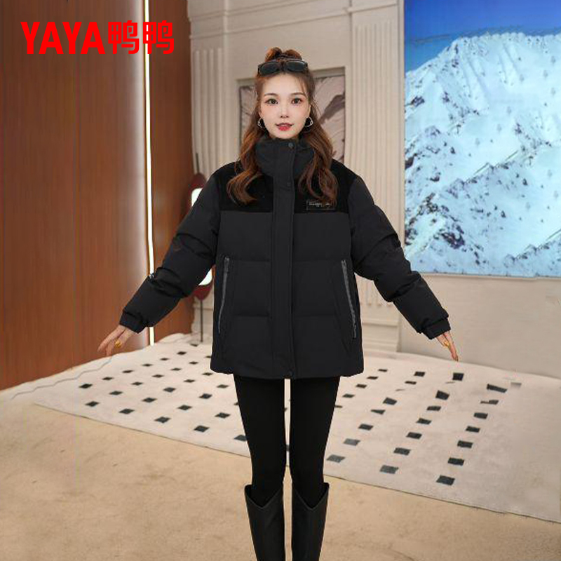 YAYA/鸭鸭2025年新款冬季防风羽绒服软壳百搭户外休闲保暖外套女