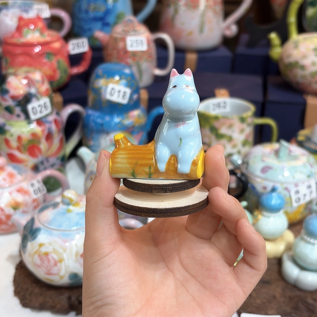 芹***️景德镇手绘高温釉下彩陶瓷茶具