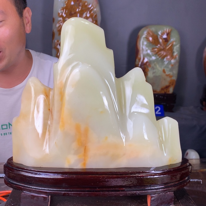 石材天然古青石原石摆件