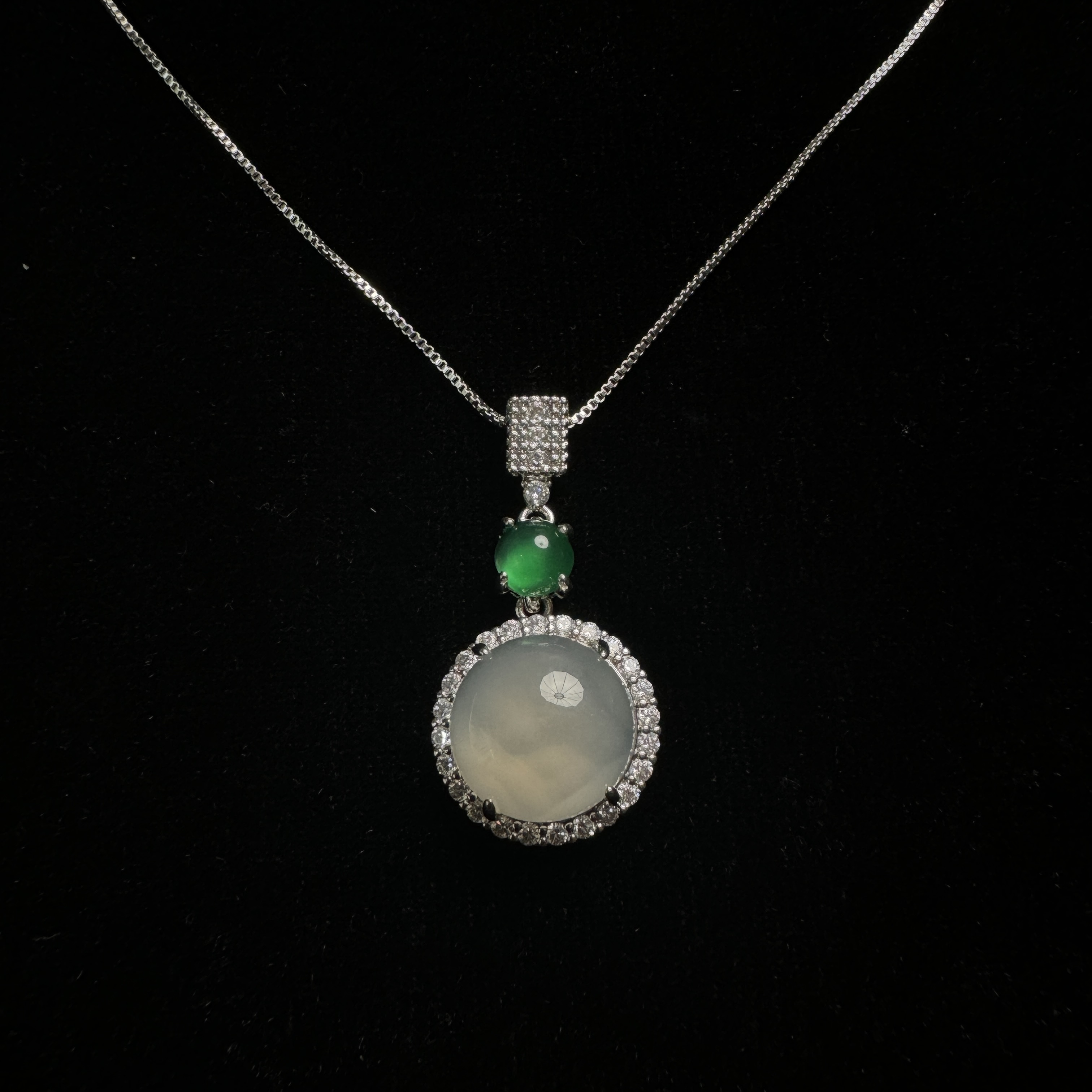 【大杨姐粉丝专属】【证书+礼盒】 合金镶嵌海洋之心玉髓吊坠赠合金链