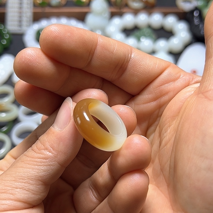 和田玉戒指18➕未镶嵌Z***蓝