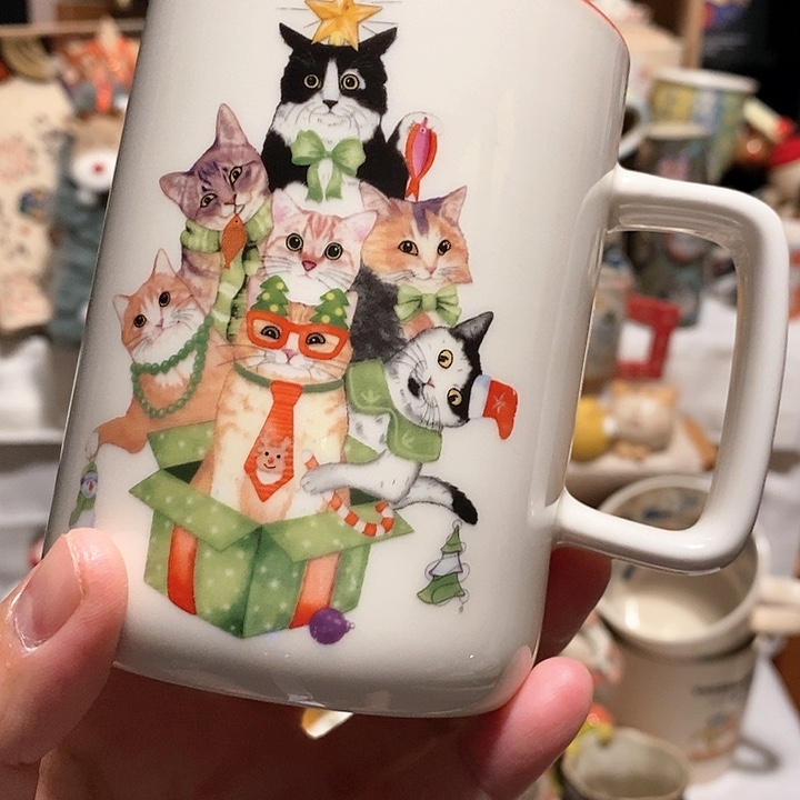 搪瓷猫咪马克杯………