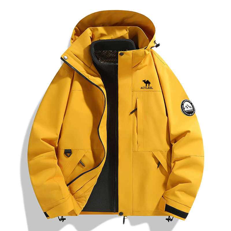 美洲户外三合一冲锋衣女秋冬季新款防风防水两件套加厚保暖外套男